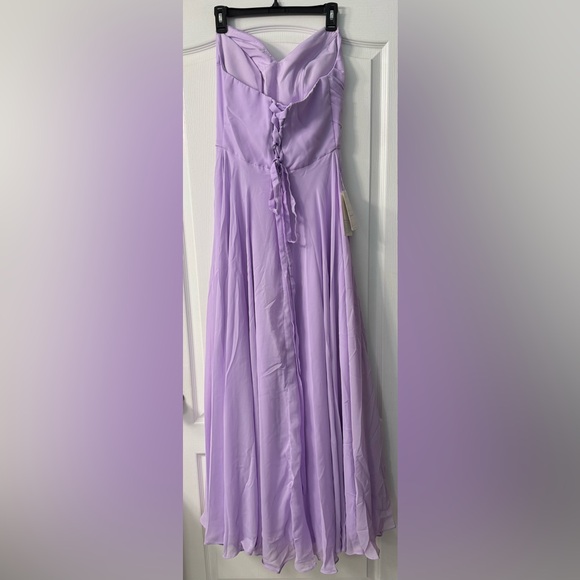 A Line Strapless Chiffon Evening Sweetheart Formal Long Elegant Gown - Picture 9 of 13